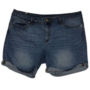 Lauren Conrad Denim Shorts Cuffed Hem Casual Everyday Blue‎ Jean Shorts